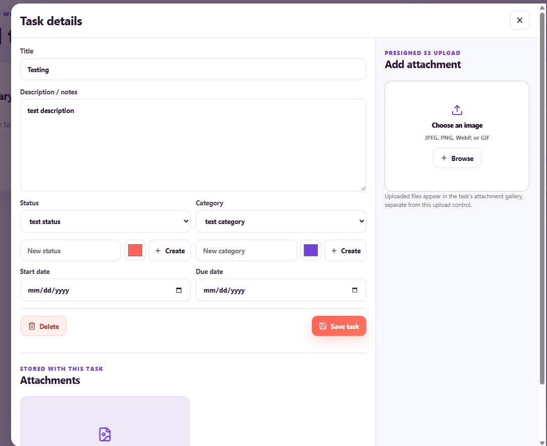 Testing Attachment Uploads via S3 Presigned URLs :: Internship Report